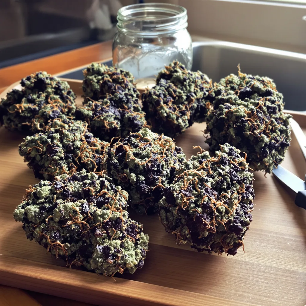 Cold War Kush 65% indica / 35% sativa flower with visible trichomes