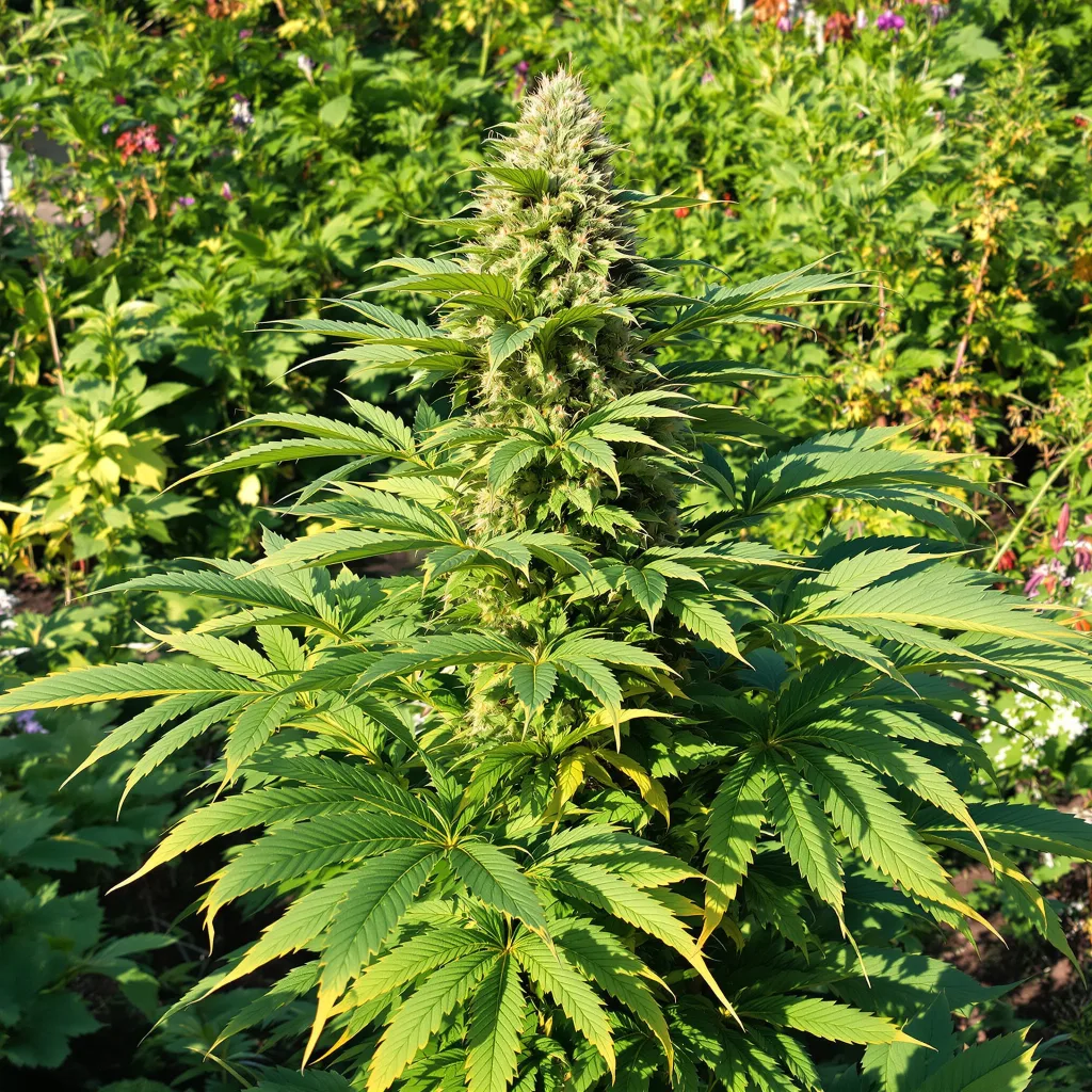Cookie Jar 72% indica / 28% sativa flower with visible trichomes