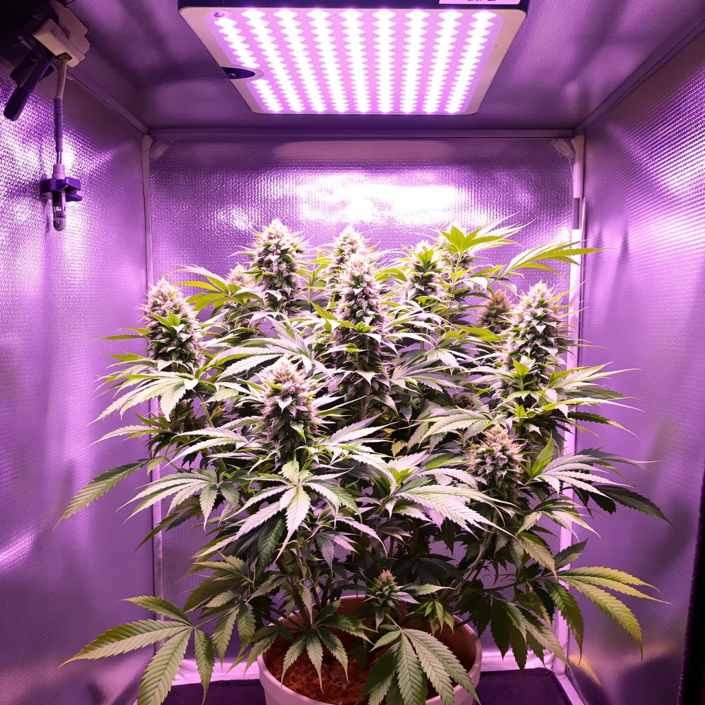 Cookie Monster 84% indica / 16% sativa flower with visible trichomes
