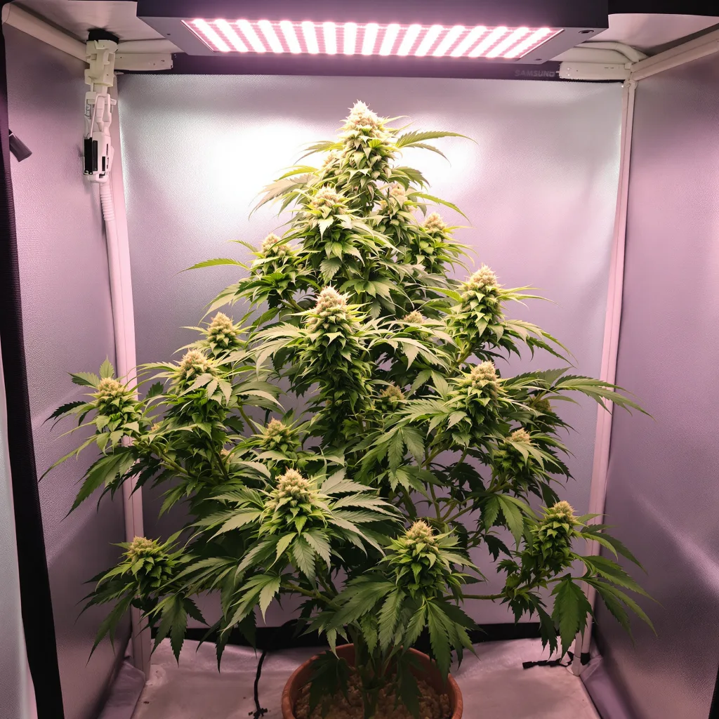 Cookie Wreck 40% indica / 60% sativa flower with visible trichomes