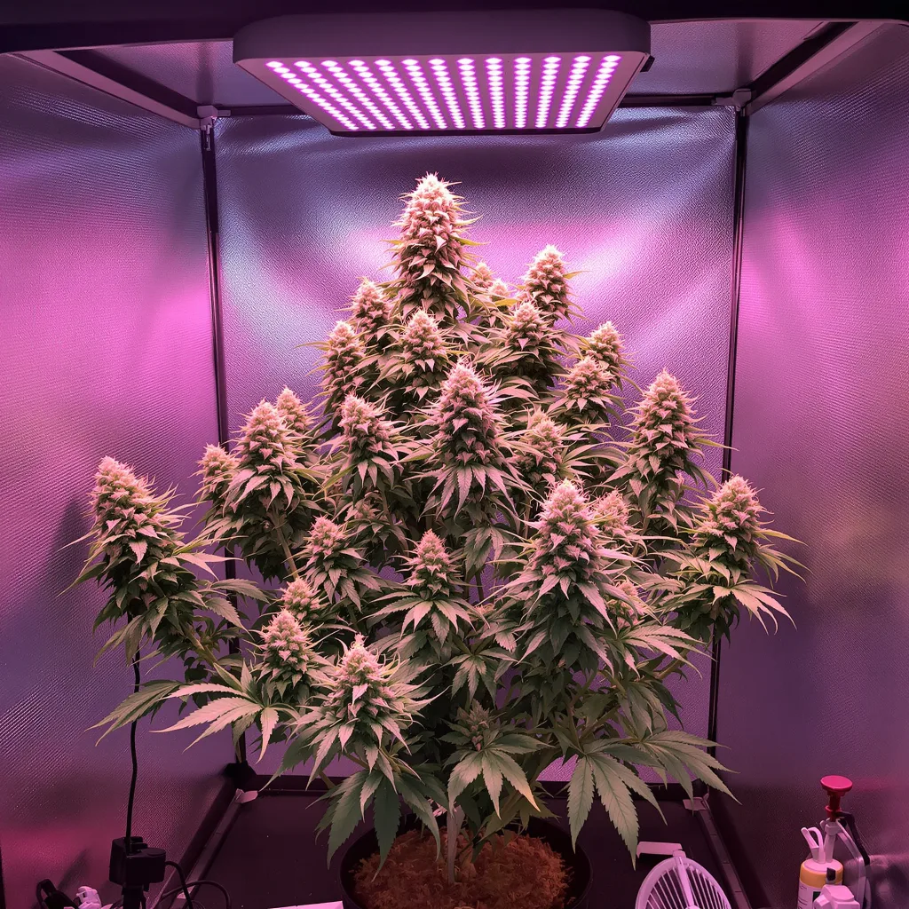 Corkscrew 57% indica / 43% sativa flower with visible trichomes