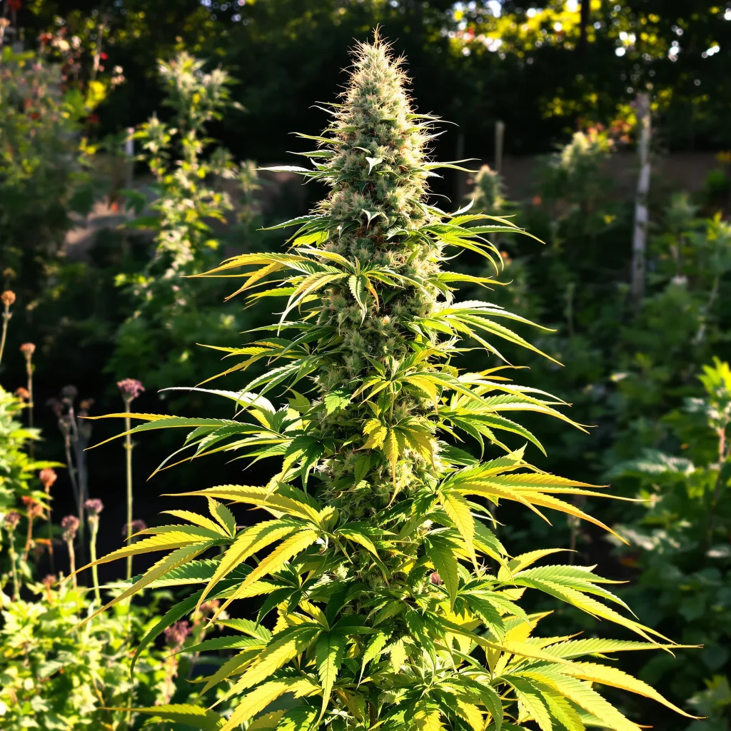 Corkscrew 57% indica / 43% sativa flower with visible trichomes