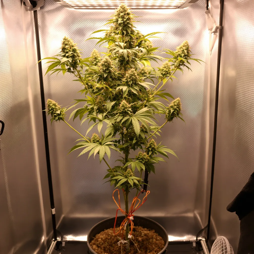 Cotton Candy Kush 50% indica / 50% sativa flower with visible trichomes