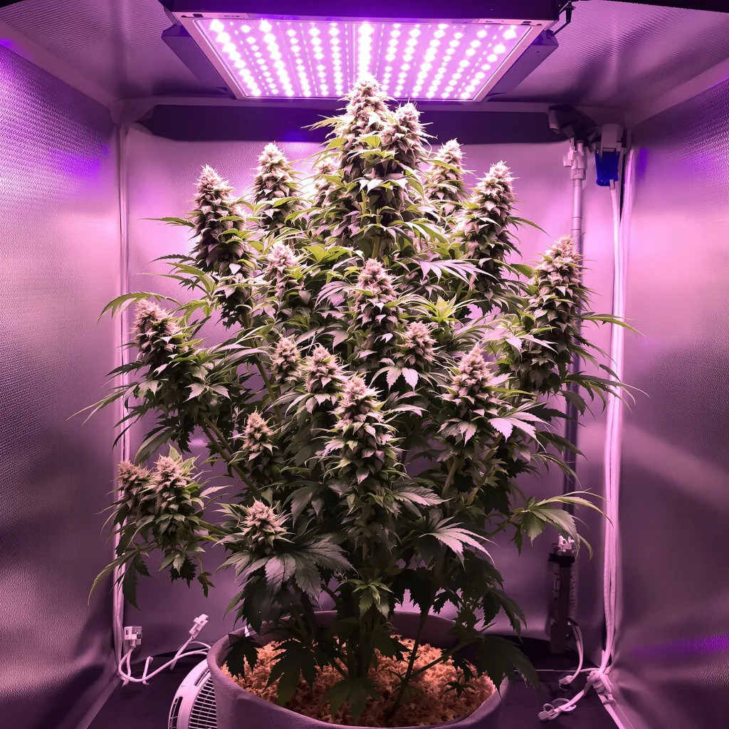 Cotton Candy Kush 50% indica / 50% sativa flower with visible trichomes