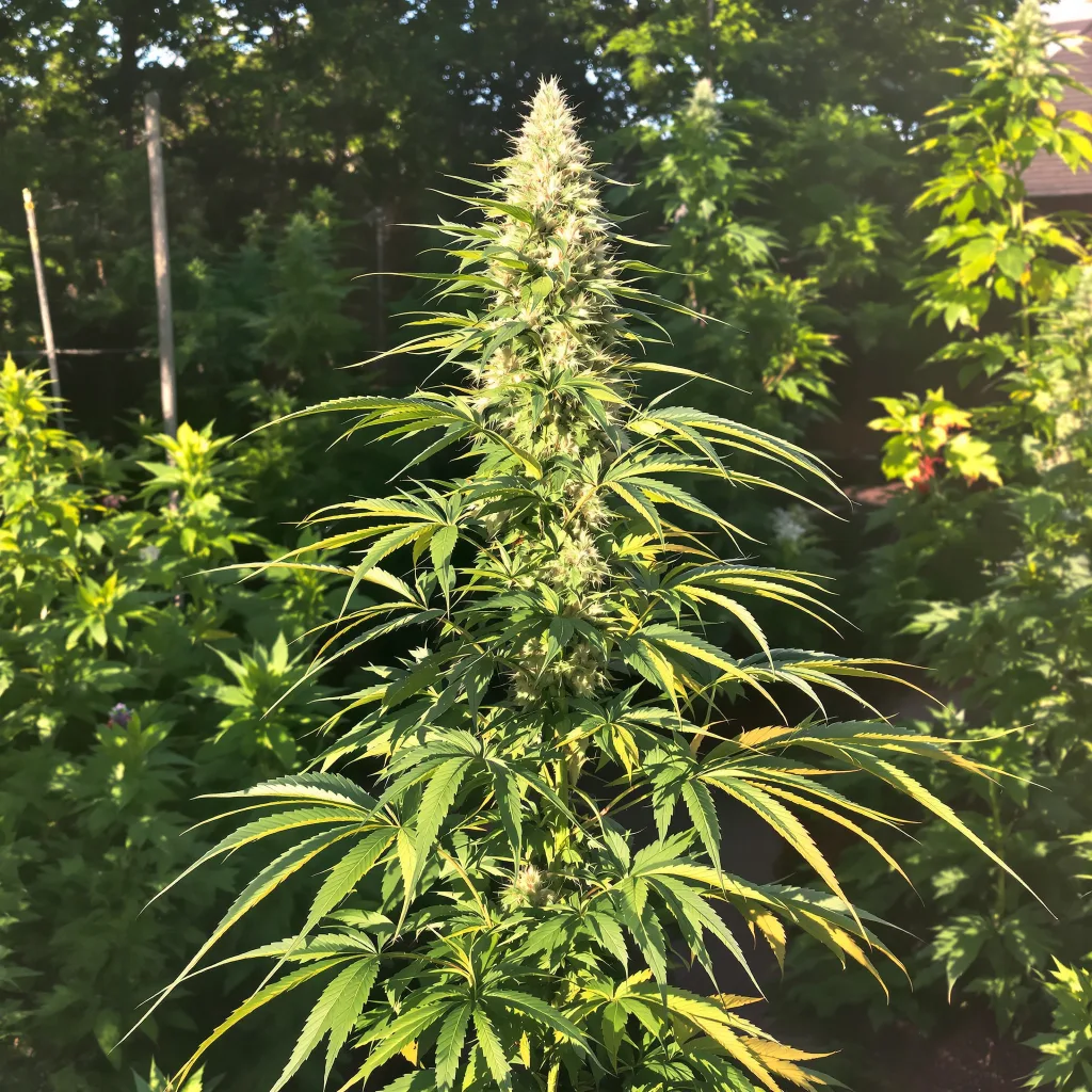Cramnesia 19% indica / 81% sativa flower with visible trichomes