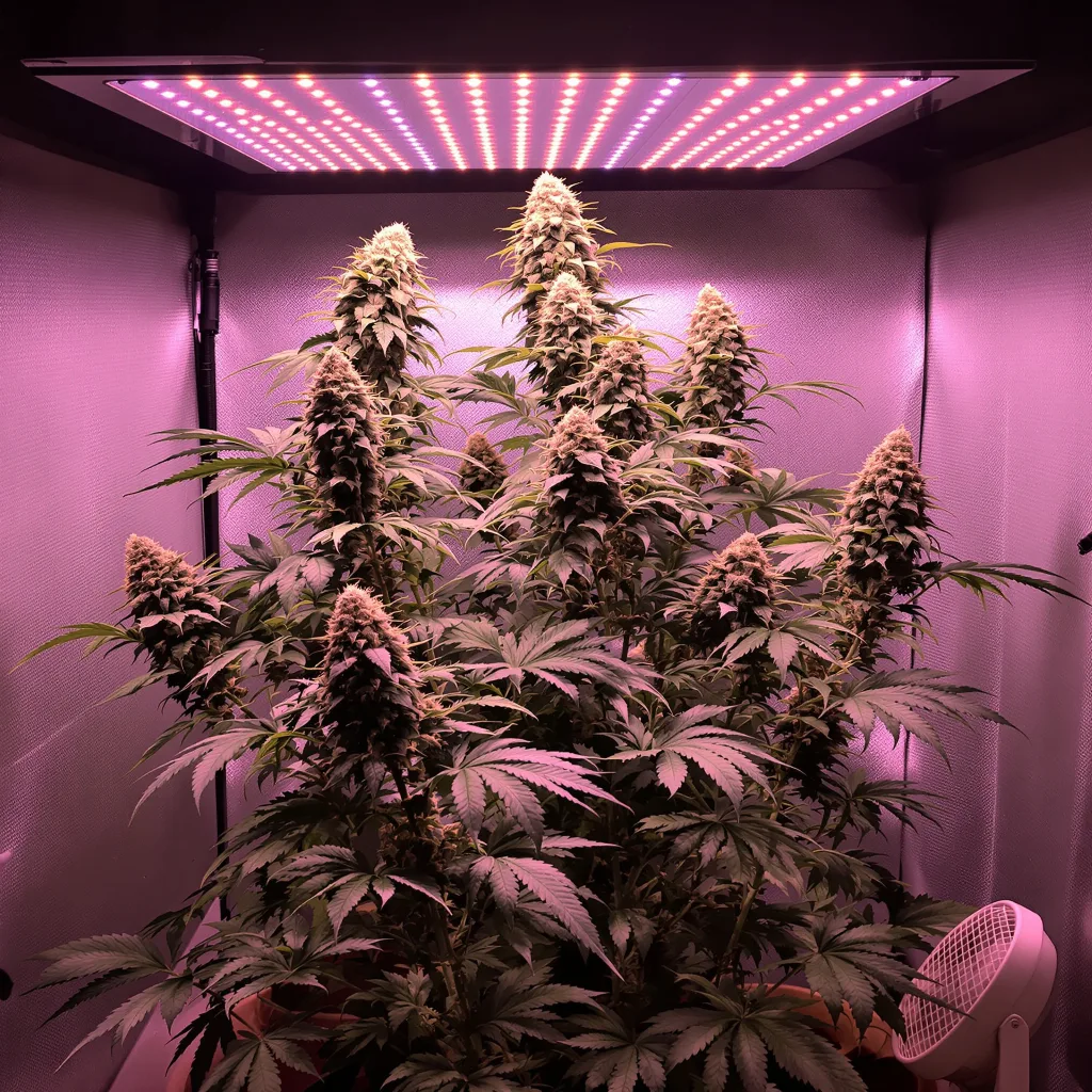 Critical 47 58% indica / 42% sativa flower with visible trichomes