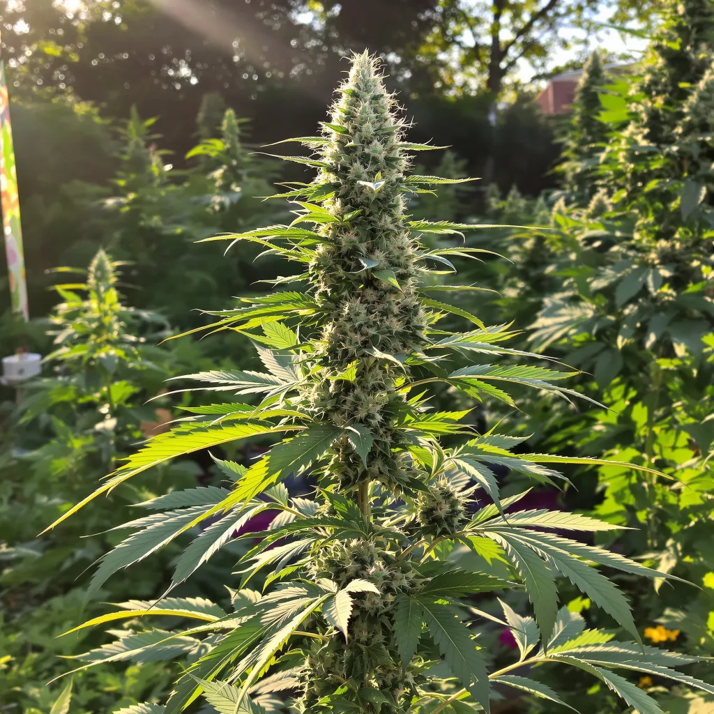 Critical 47 58% indica / 42% sativa flower with visible trichomes