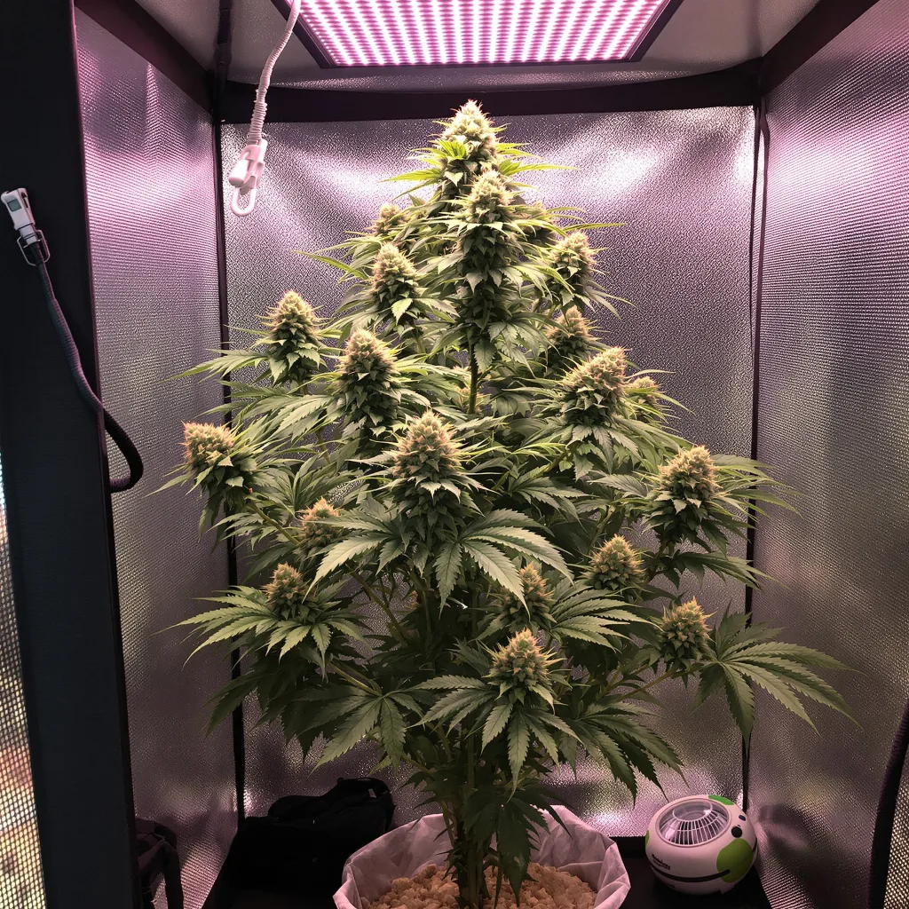 Critical Jack 50% indica / 50% sativa flower with visible trichomes