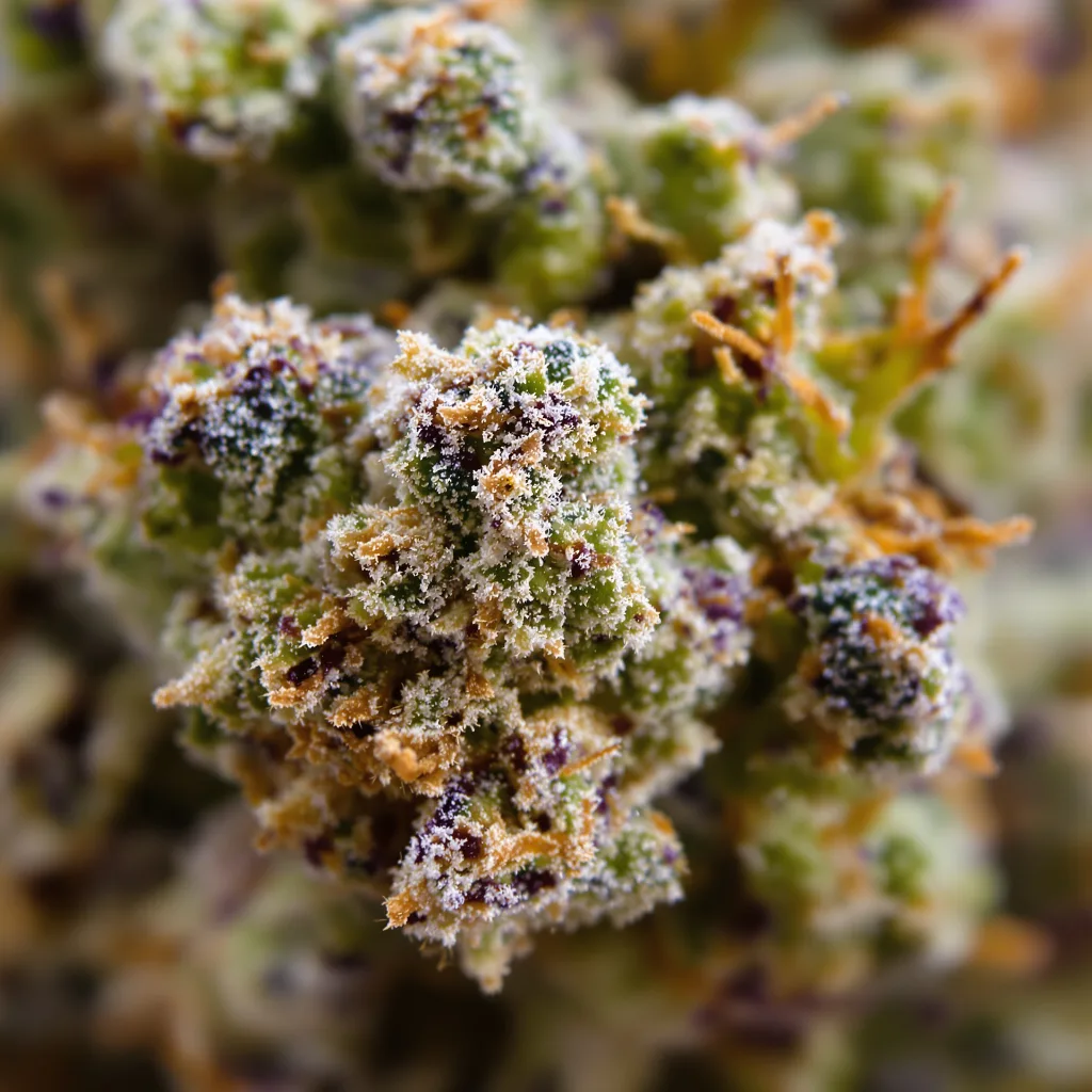 Critical Jack cannabis bud close-up showing balanced bud structure with frosted trichomes