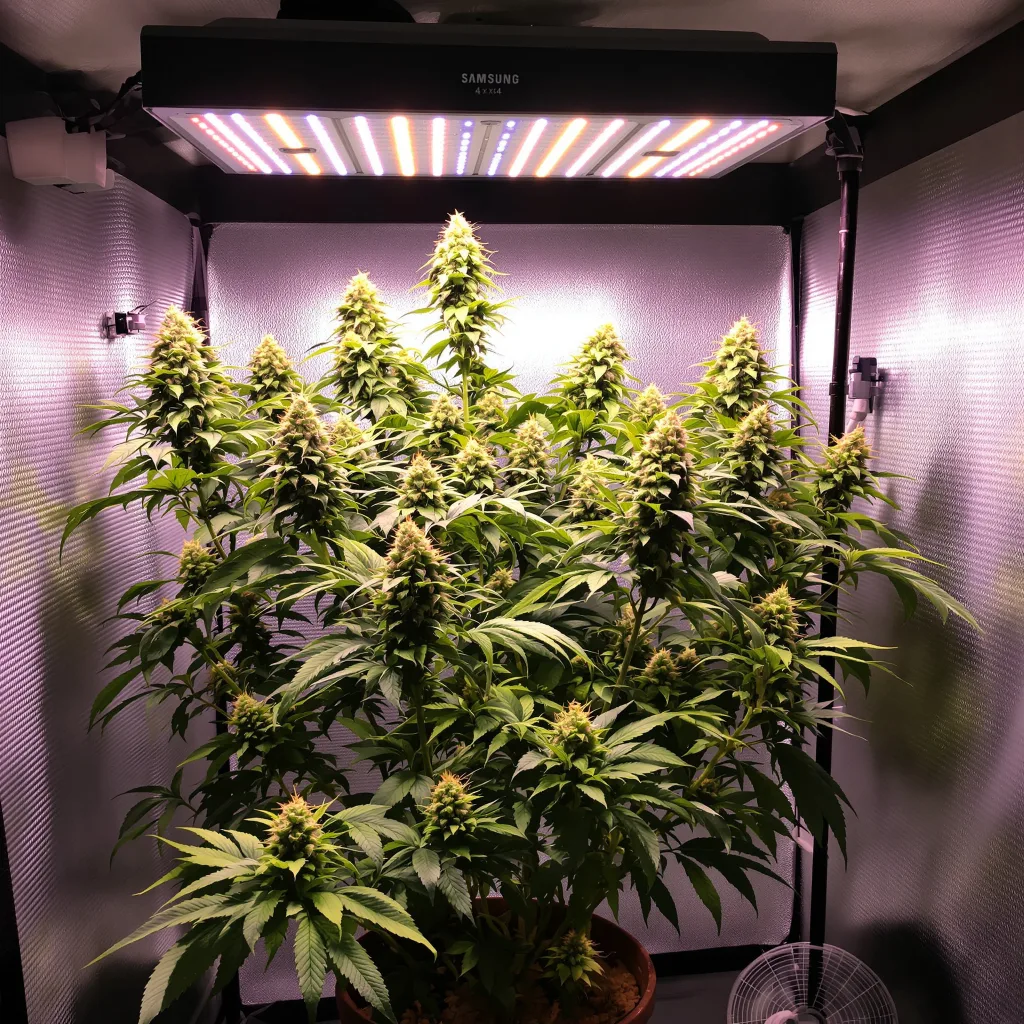 Critical Jack 50% indica / 50% sativa flower with visible trichomes
