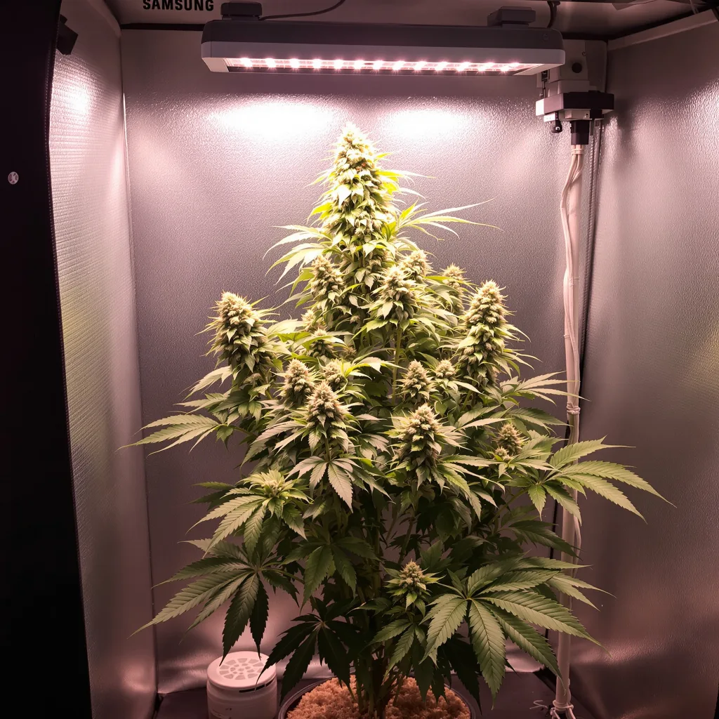 Critical Kush 87% indica / 13% sativa flower with visible trichomes