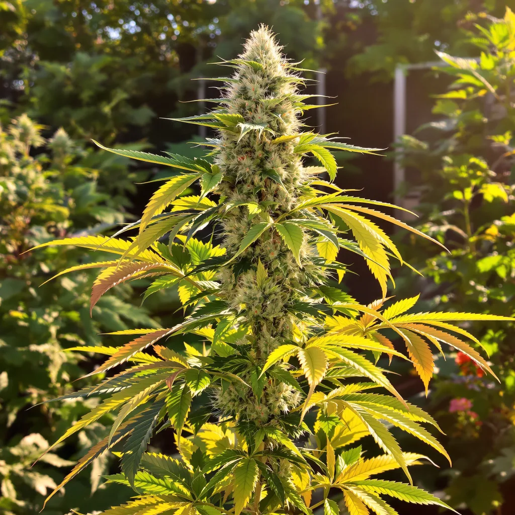 Critical Plus 61% indica / 39% sativa flower with visible trichomes