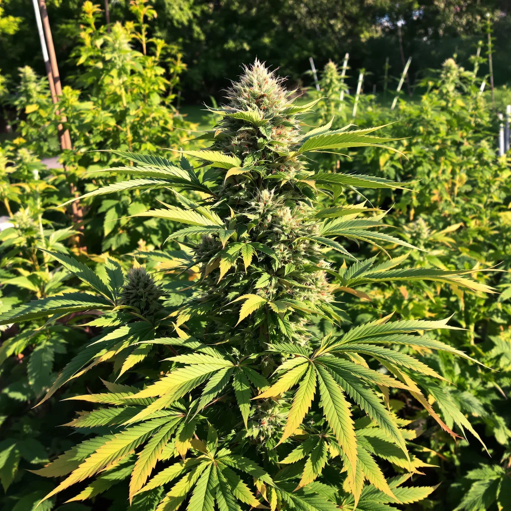 Crosswalker 77% indica / 23% sativa flower with visible trichomes