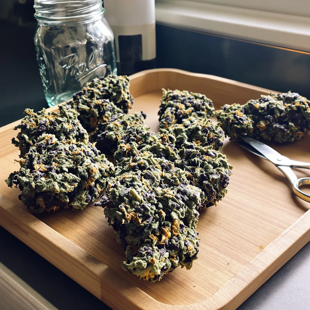 Crouching Tiger Hidden Alien 82% indica / 18% sativa flower with visible trichomes