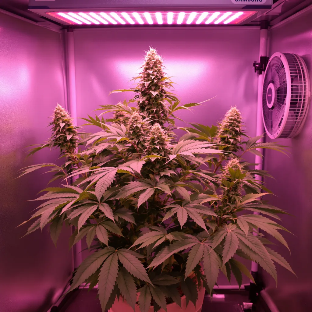 Crown OG 70% indica / 30% sativa flower with visible trichomes