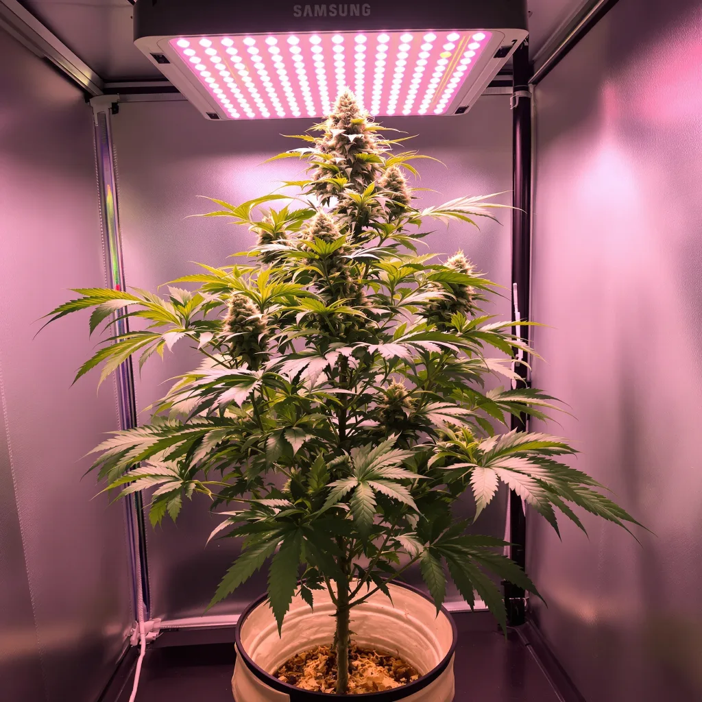Crown Royale 83% indica / 17% sativa flower with visible trichomes