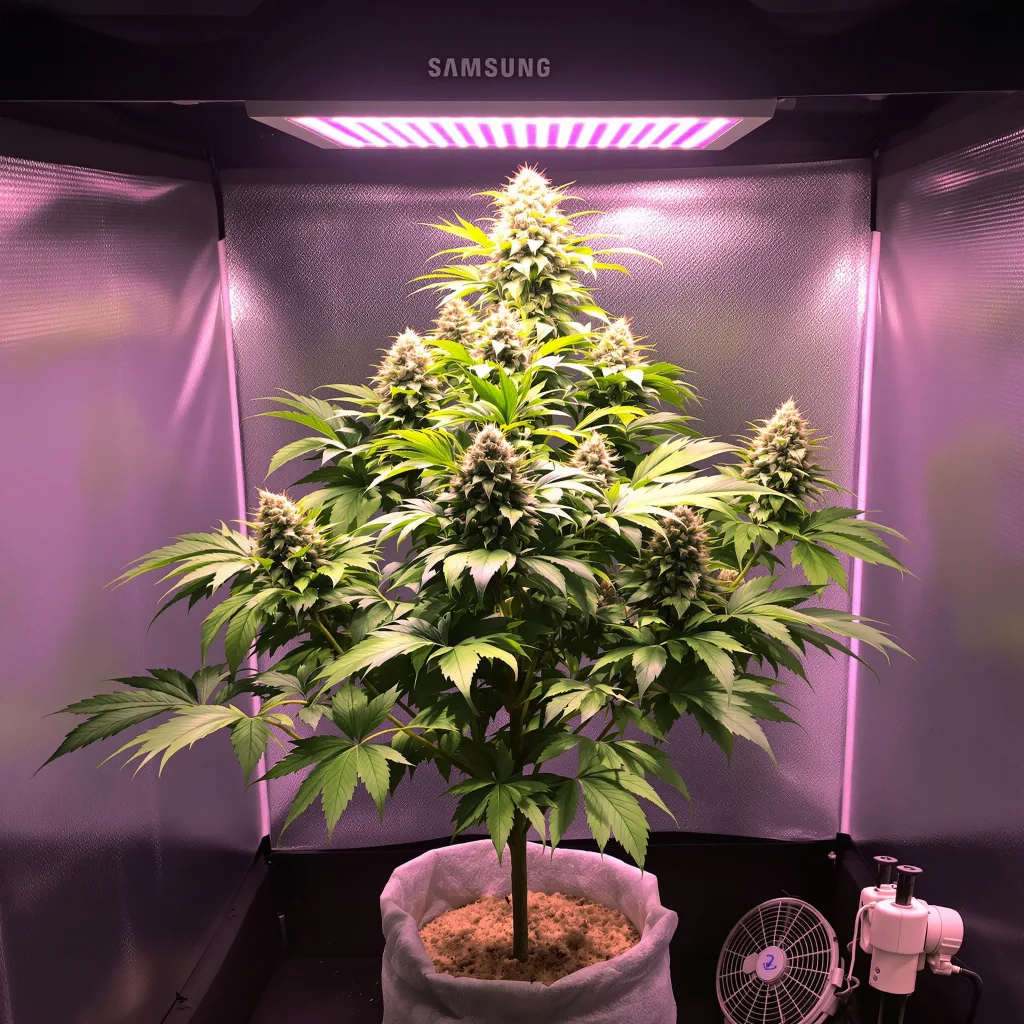 Crystal 66% indica / 34% sativa flower with visible trichomes