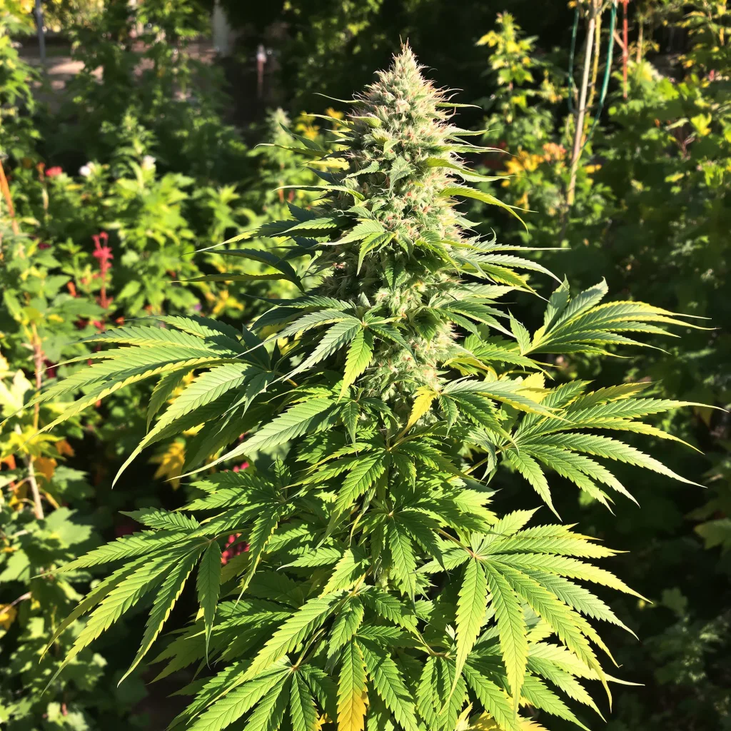 Crystal 66% indica / 34% sativa flower with visible trichomes