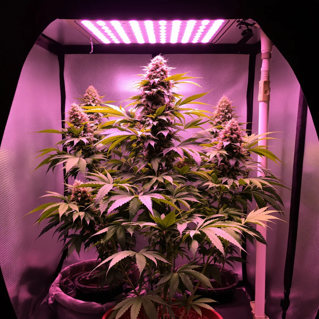 Cuvee 79% indica / 21% sativa flower with visible trichomes