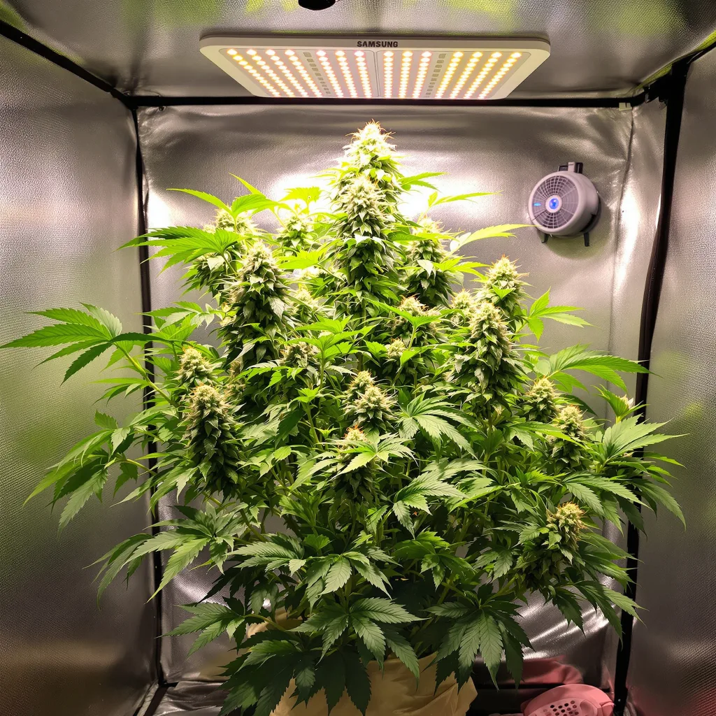 Dance World CBD 57% indica / 43% sativa flower with visible trichomes