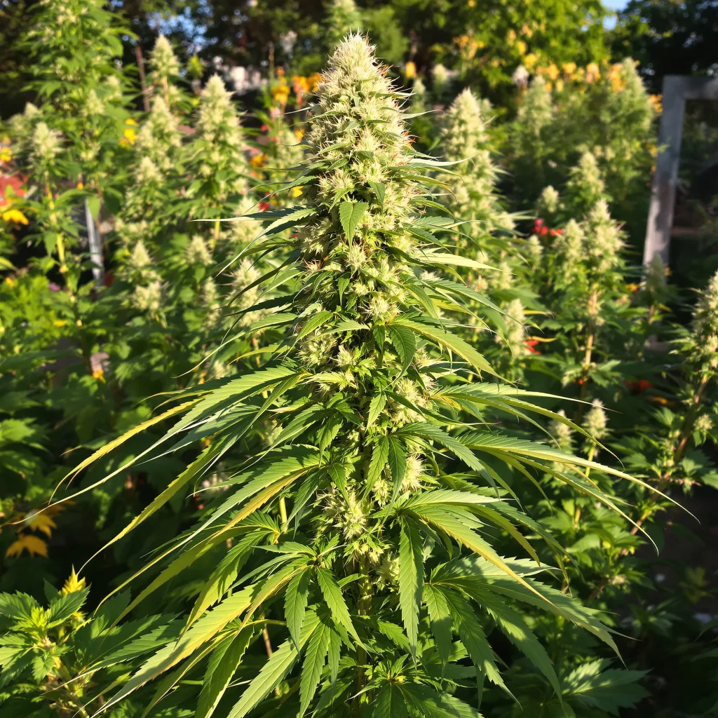 Dance World 20% indica / 80% sativa flower with visible trichomes
