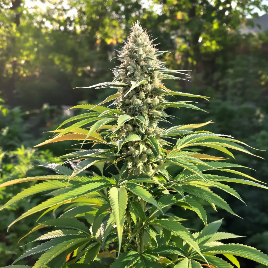 Dancehall CBD 46% indica / 54% sativa flower with visible trichomes