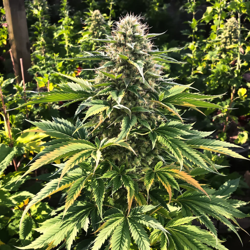 Dank Schrader 82% indica / 18% sativa flower with visible trichomes