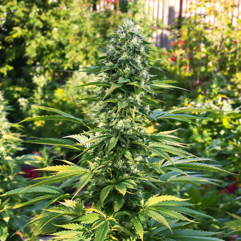 Dank Sinatra 52% indica / 48% sativa flower with visible trichomes