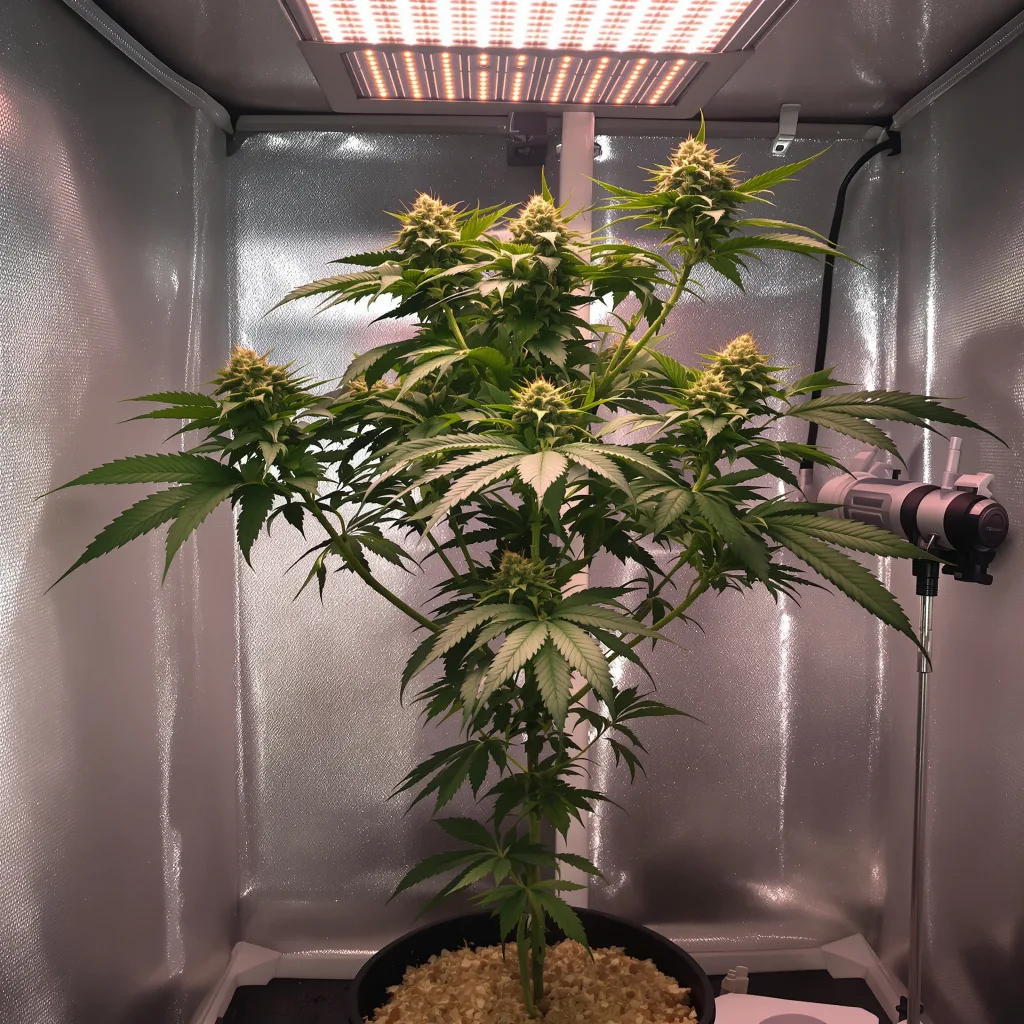 Dawgfather OG 88% indica / 12% sativa flower with visible trichomes
