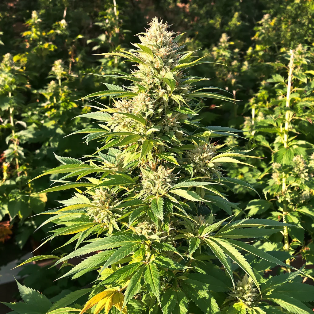 Deadhead OG 40% indica / 60% sativa flower with visible trichomes
