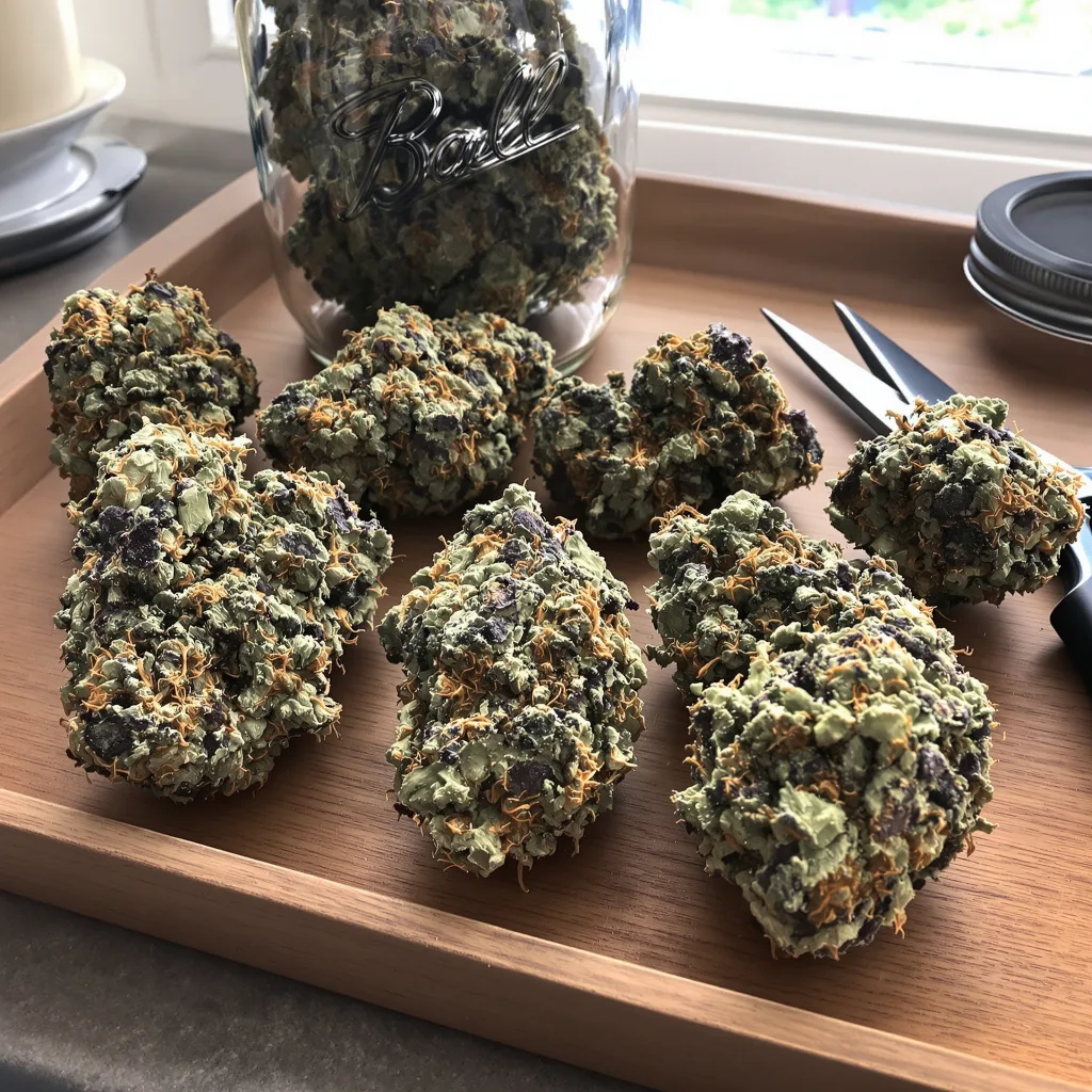 Deadwood 72% indica / 28% sativa flower with visible trichomes