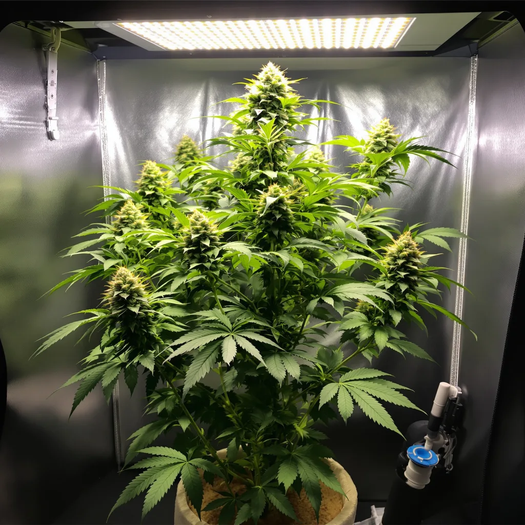 Deadwood 72% indica / 28% sativa flower with visible trichomes