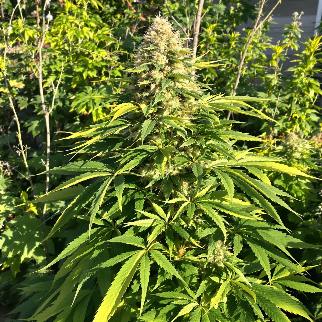 Deadwood 72% indica / 28% sativa flower with visible trichomes
