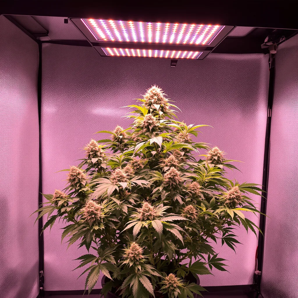 Death Bubba 70% indica / 30% sativa flower with visible trichomes