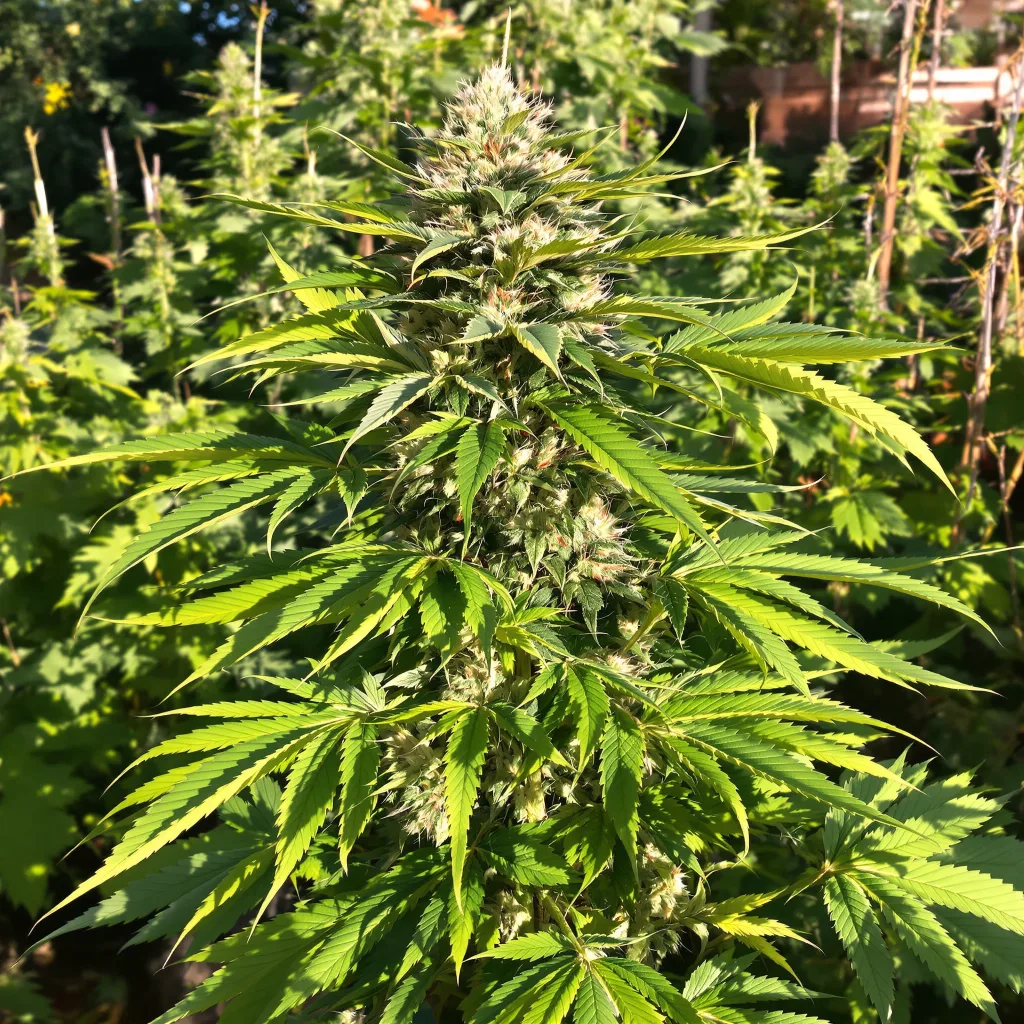 Death Star 70% indica / 30% sativa flower with visible trichomes