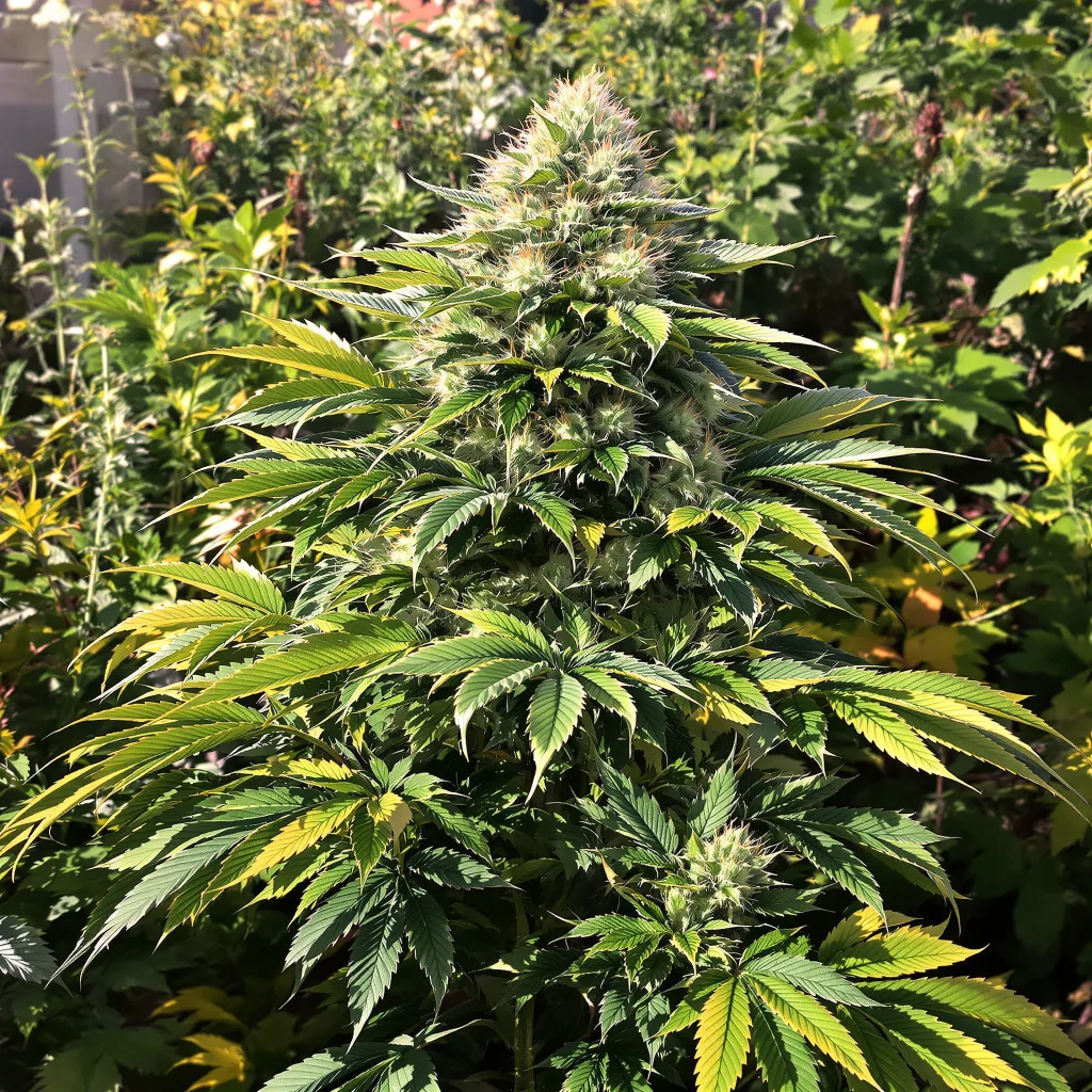 Deep Purple 70% indica / 20% sativa flower with visible trichomes