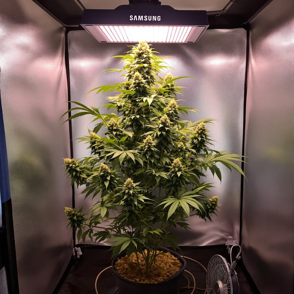 Diablo 40% indica / 50% sativa flower with visible trichomes