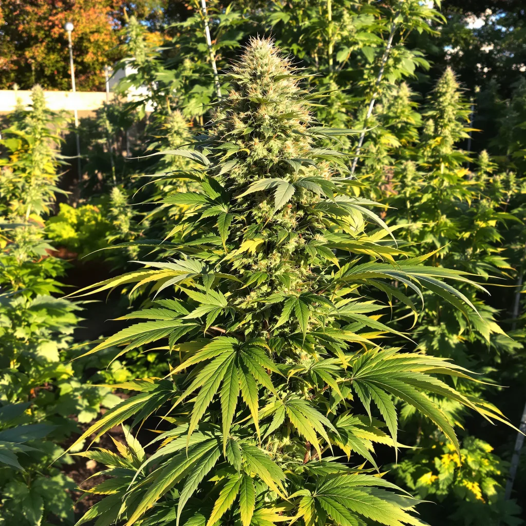 Diablo 40% indica / 50% sativa flower with visible trichomes