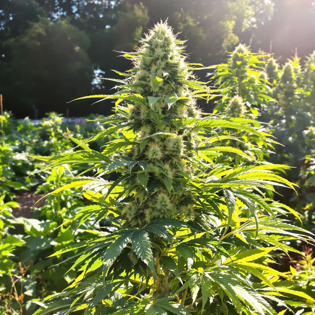 Diamond OG 50% indica / 40% sativa flower with visible trichomes