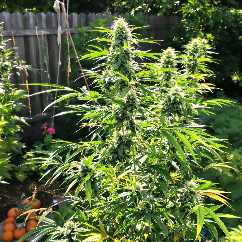 Diesel 6% indica / 94% sativa flower with visible trichomes
