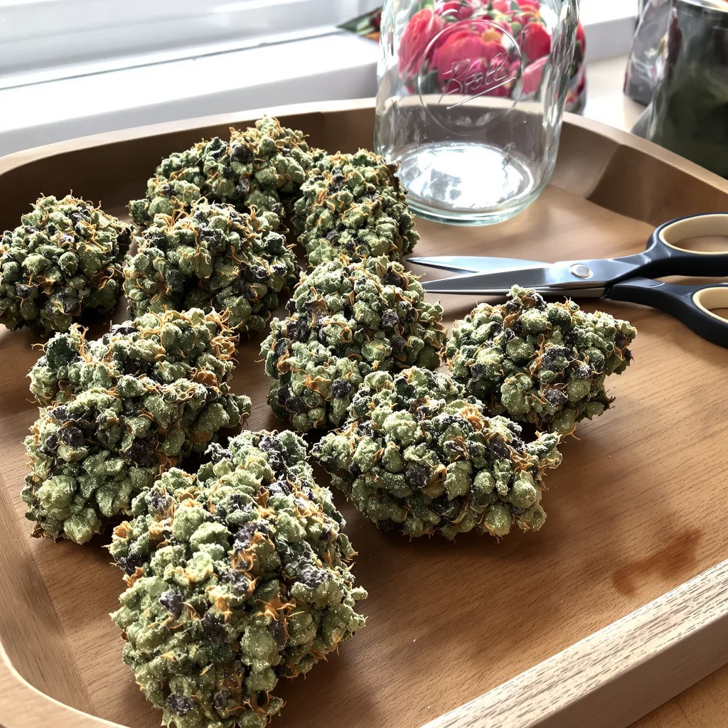 Digweed 39% indica / 61% sativa flower with visible trichomes