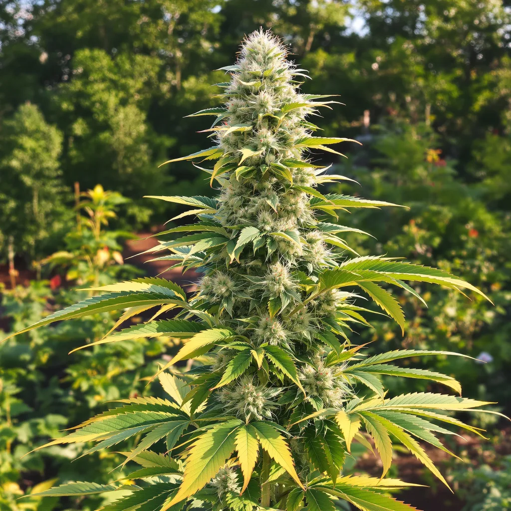 Digweed 39% indica / 61% sativa flower with visible trichomes