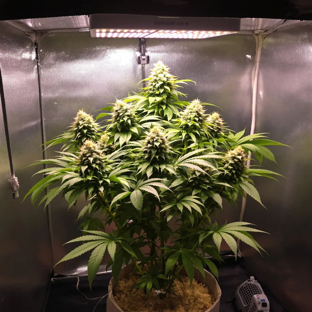 Divine CBD 43% indica / 57% sativa flower with visible trichomes