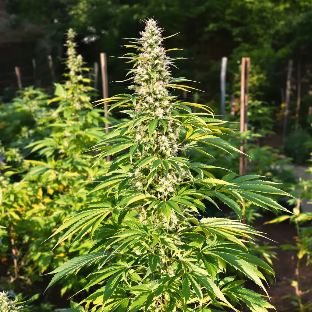 Dizzy OG 16% indica / 84% sativa flower with visible trichomes