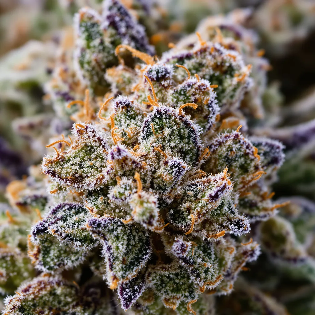 Do-Si-Dos cannabis bud close-up showing balanced bud structure with frosted trichomes