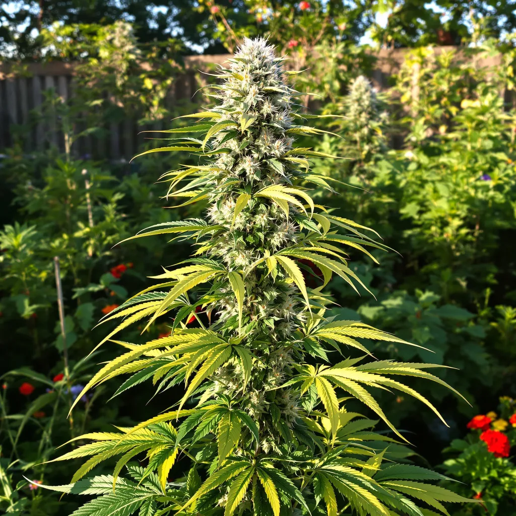 Do-Si-Dos 50% indica / 40% sativa flower with visible trichomes