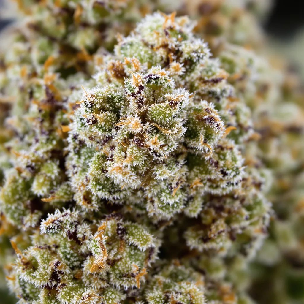 Do-Si-Dos cannabis bud close-up showing balanced bud structure with frosted trichomes