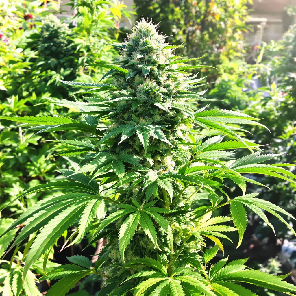 Dogwalker OG 78% indica / 22% sativa flower with visible trichomes