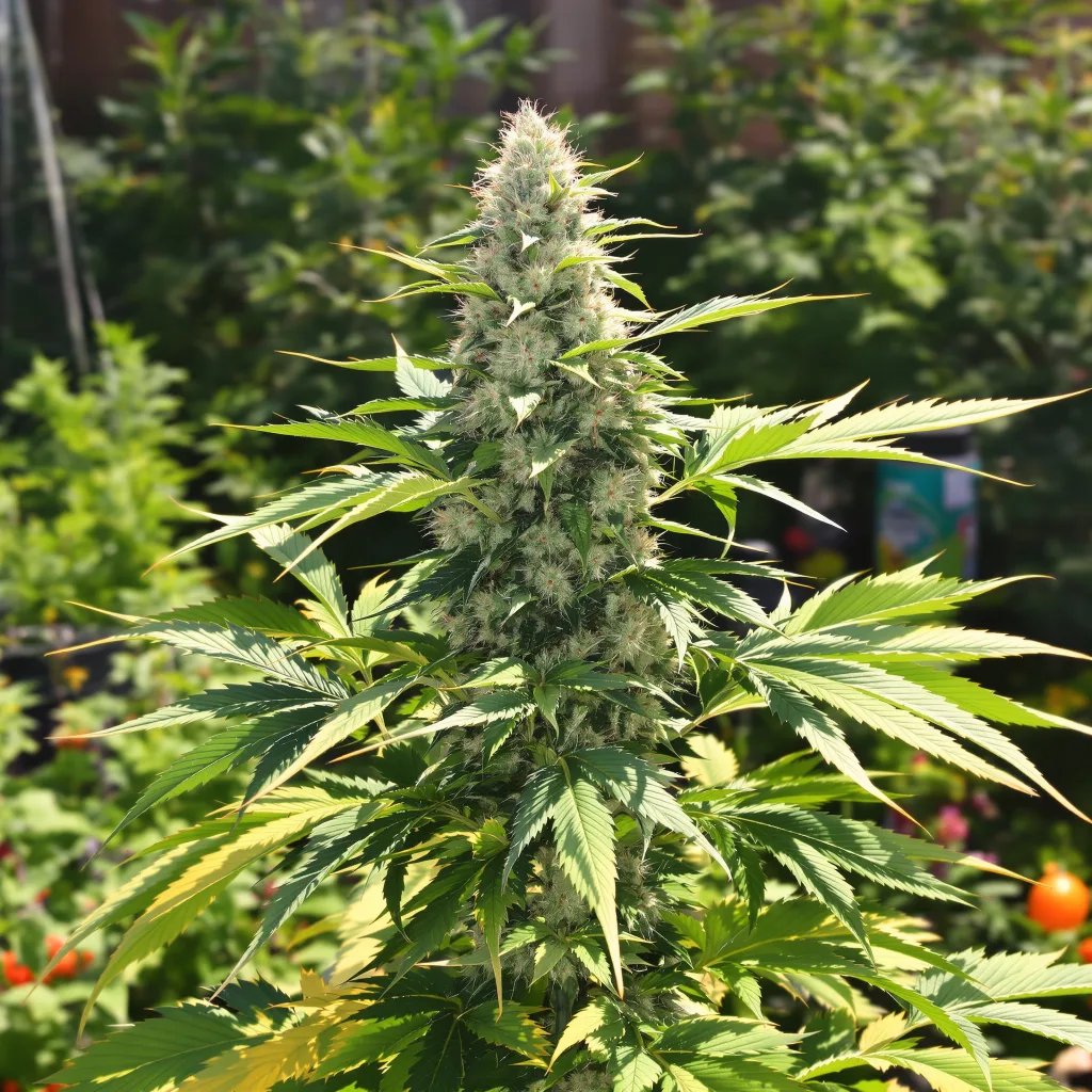 Dogwalker OG 78% indica / 22% sativa flower with visible trichomes