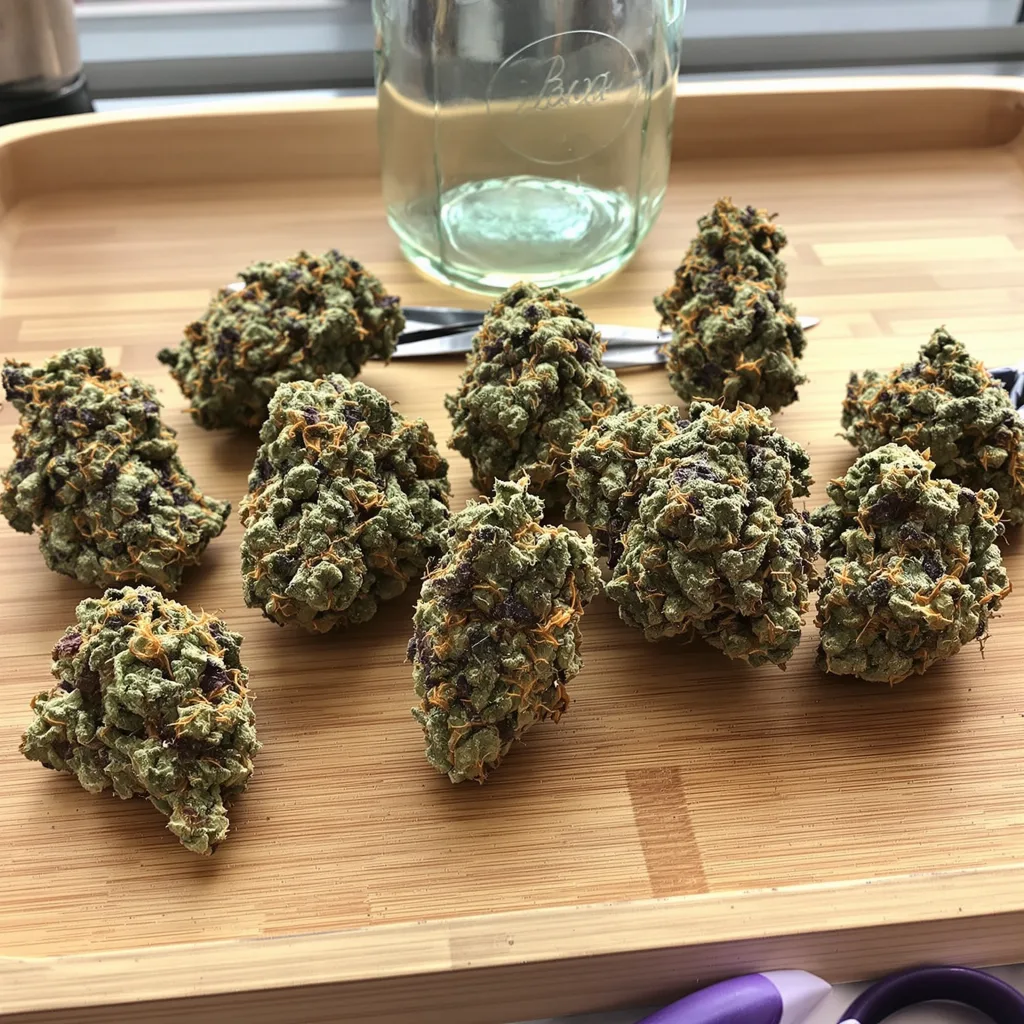 Dorit 83% indica / 17% sativa flower with visible trichomes
